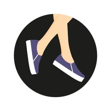 Slipones on legs. Stock Illustration