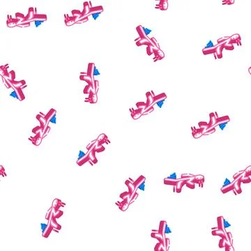 Slipped man fall accident isometric icon seamless pattern Stock Illustration