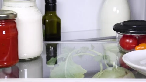 Slipper gets misplaced in the fridge Video stock 135381582