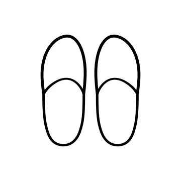 Slipper icon on white. Stock Illustration