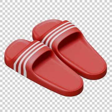 Slipper Isometric Rear View Illustration