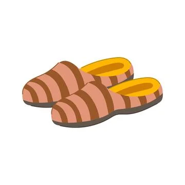 Slipper man slippers cartoon vector illustration Illustrazione stock