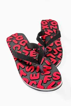 Slippers with alphabet design Stock Photos