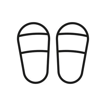 Slippers bedroom icon vector basic design Stock Illustration
