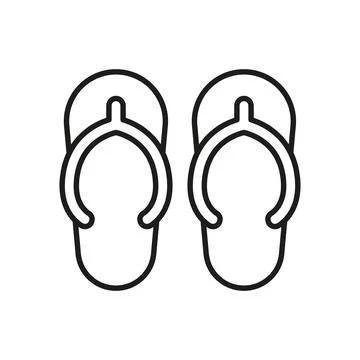 Slippers bedroom icon vector basic design Stock Illustration