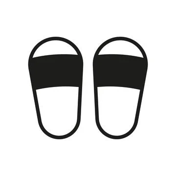 Slippers bedroom icon vector basic design Stock Illustration