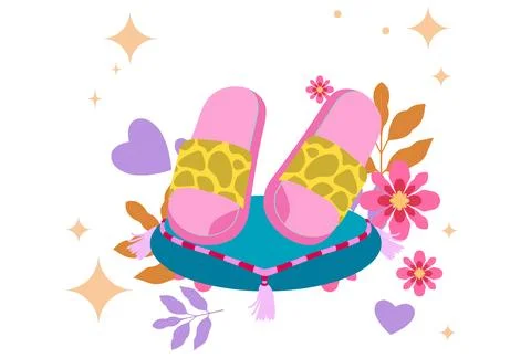 Slippers Concept Illustration Stock Illustration