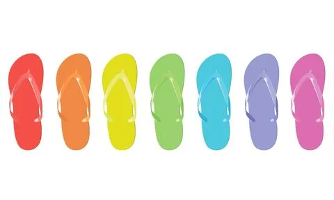 Slippers, flip flop Stock Illustration