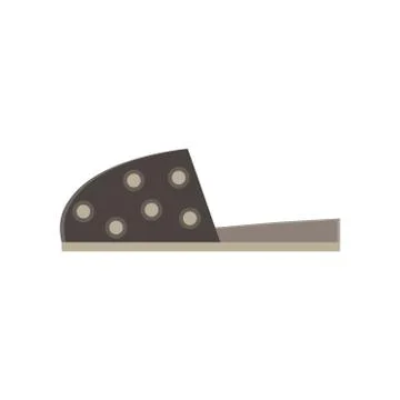 Slippers home flat icon vector cartoon isolated classic decor design element  Stock Illustration