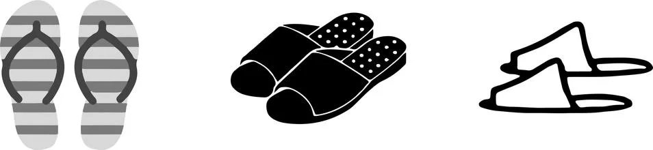 Slippers icon isolated on background Stock Illustration