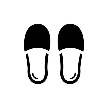 Slippers icon vector trendy design template logo signage illustration clip ar Stock Illustration