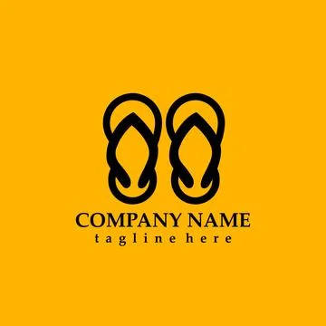 Slippers logo design vector Stock Illustration