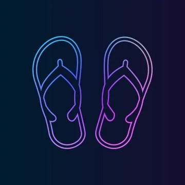 Slippers nolan icon. Simple thin line, outline vector of Summer icons for UI  Stock Illustration