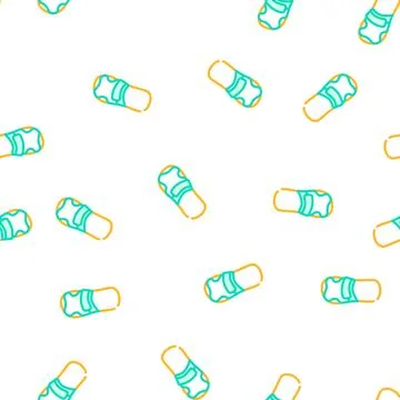 Slippers for outdoor walking vector seamless pattern Stock Illustration
