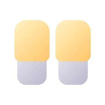 Slippers pixel perfect flat gradient two-color ui icon Illustrazione stock