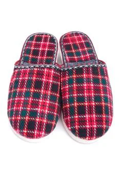 Slippers on white background Stock Photos