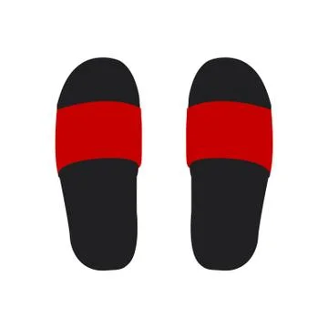 Slippers on white Stock Illustration