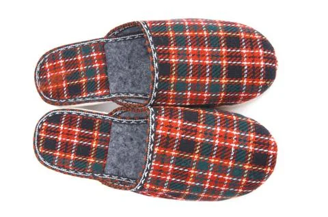 Slippers on white Foto stock