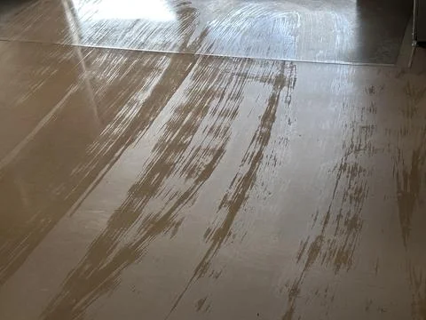 Slippery floor inside the train Stock Photos