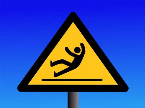 Slippery floor sign Stock Illustration