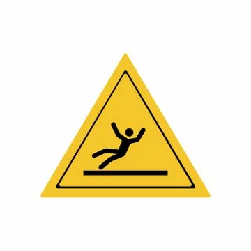 Slippery floor surface sign vector design Stock Illustration