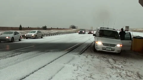 Slippery Roads Stock Footage 54749767