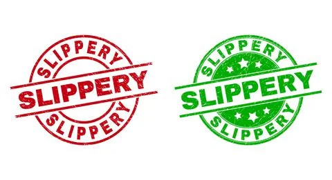 SLIPPERY Round Watermarks with Unclean Surface Stock Illustration