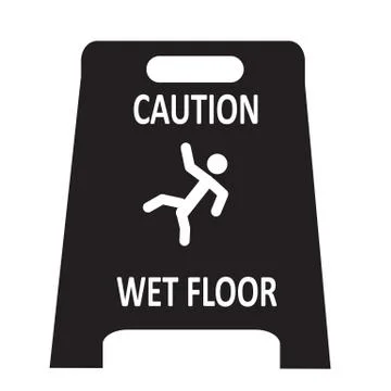 Slippery wet floor Stock Illustration