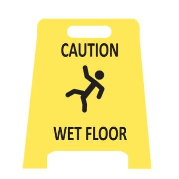 Slippery wet floor2 Stock Illustration