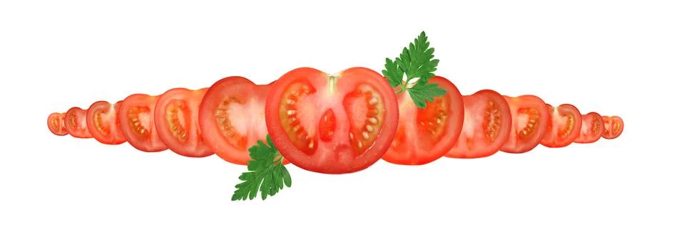 Slised tomatoes Stock Photos