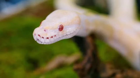 Slithering snake captured in slow-motion, emphasizing detailed movements and Stockbeeldmateriaal 309018714