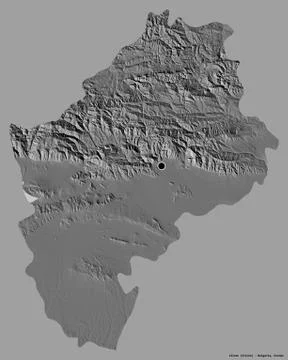 Sliven, Bulgaria. Bilevel elevation map イラスト素材