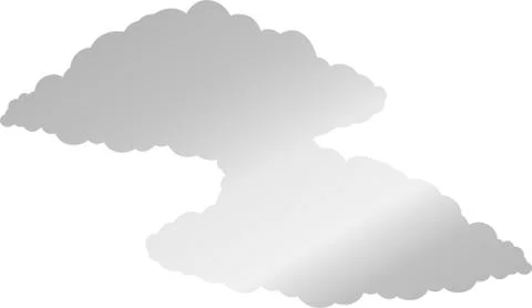Sliver Japanese clouds connected to each other Stock Illustration