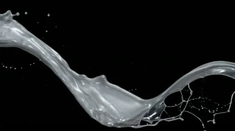 Sliver liquid splash, Slow Motion Video stock 10878943