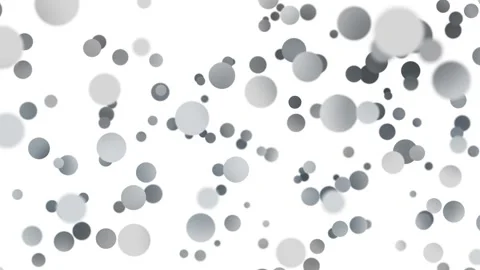 Sliver white 3d balls looped flying motion in white background Stock Footage 340588030