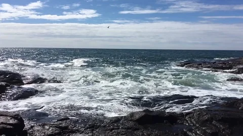 Slo mo Cape Neddick Waves 04 pt 02 Stock-Footage 115590448