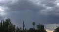 slo mo daytime microburst burst rain fall lightning strike out the side HD видео футажи