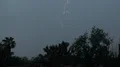slo mo extreme severe daytime lightning strikes during powerful monsoon storm HD 동영상