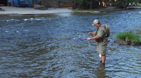 Slo-mo Flyfish Cast Stock Footage 24704954