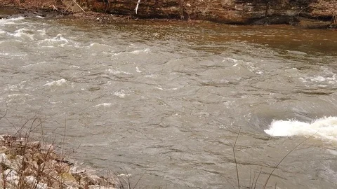 Slo-mo follow the River Stock Footage 125919877