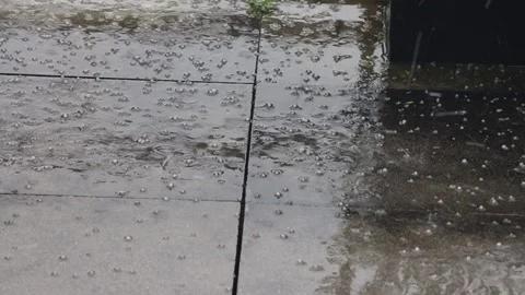 Slo-Mo hail Stock Footage 169750890
