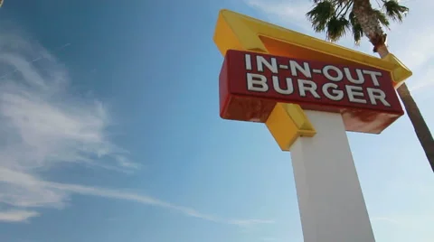 SLO-MO JET IN-N-OUT BURGER Stock Footage