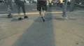 slo mo legs walking crosswalk night time HD Footage