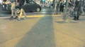 slo mo legs walking crosswalk night time Video HD