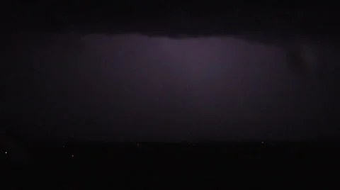 Slo-Mo Lightning Stock Footage 54729984
