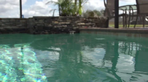 Slo-mo Pool in Florida HD Video Stock Footage 24632253