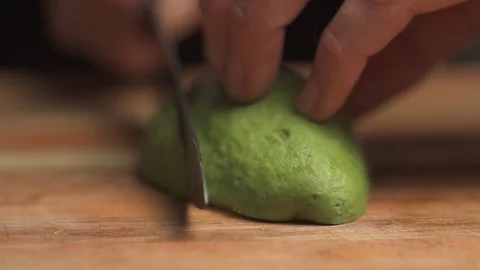 Slo-Mo Sliced Avocado Stock Footage 127118447