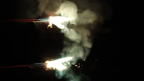 Slo-mo Sparkler Fireworks 動画素材 113322082