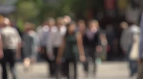 Slo-mo (true slow motion 240 FPS) people walking, #3 Stock Footage