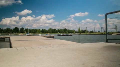 Sloane Lake Dock Motion Controlled Timelapse Stock Footage 52392683